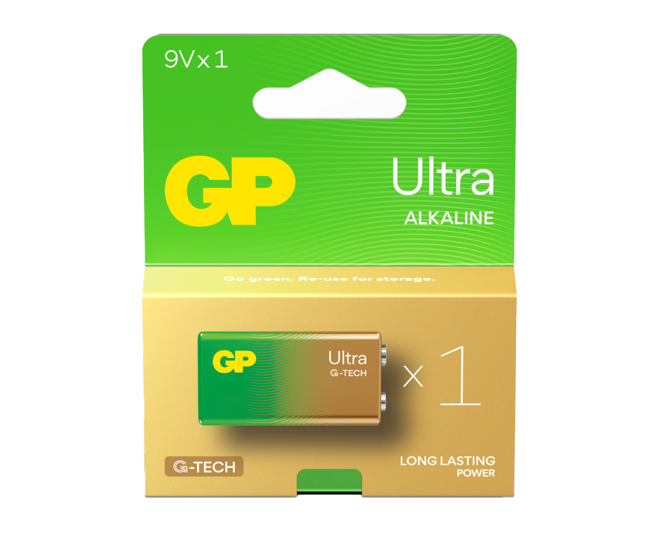 GP Ultra Alkaline 9V batterijen
