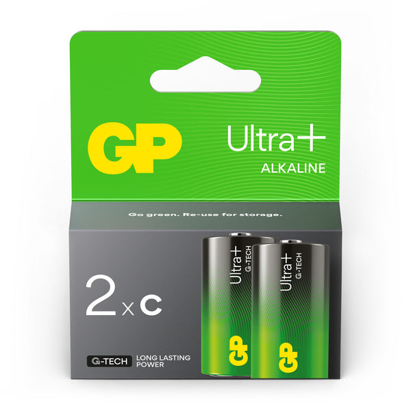 GP Ultra+ Alkaline C Batterijen
